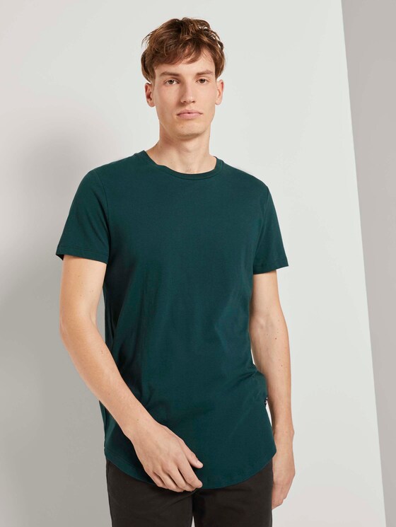 T-Shirt with a logo badge - Men - Deep Green Lake T-Shirt with a logo badge - Men - Deep Green Lake - 1 - TOM TAILOR Denim