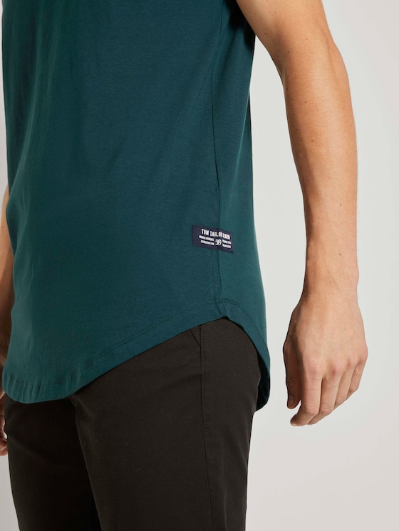 T-Shirt with a logo badge - Men - Deep Green Lake T-Shirt with a logo badge - Men - Deep Green Lake - 10 - TOM TAILOR Denim