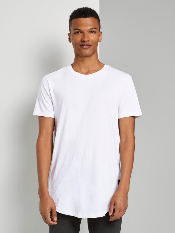 Basic T-Shirt aus Organic Cotton - Männer - White Basic T-Shirt aus Organic Cotton - Männer - White - 1 - TOM TAILOR Denim