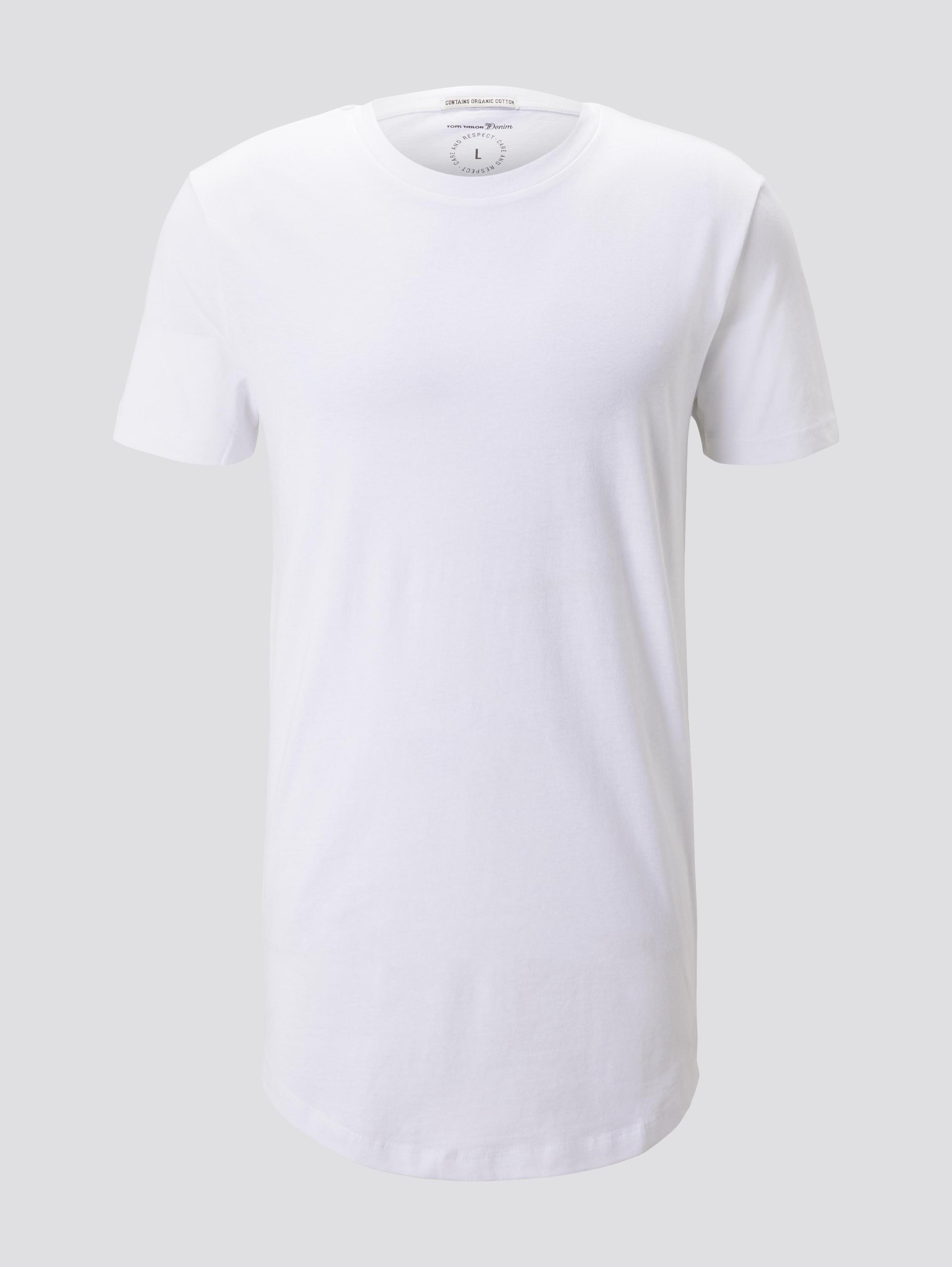 Basic T-Shirt aus Organic Cotton - Männer - White Basic T-Shirt aus Organic Cotton - Männer - White - 7 - TOM TAILOR Denim
