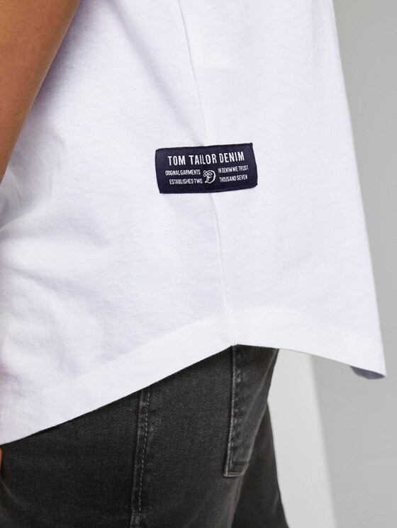 Basic T-Shirt aus Organic Cotton - Männer - White Basic T-Shirt aus Organic Cotton - Männer - White - 9 - TOM TAILOR Denim