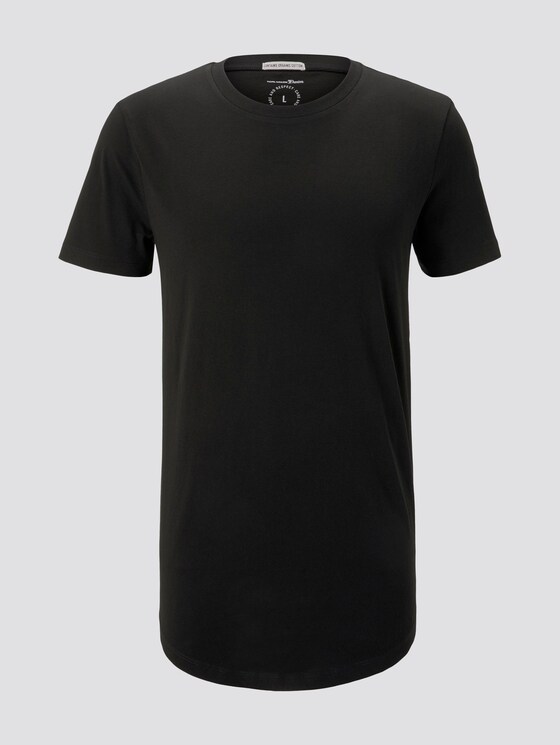 Basic T-Shirt aus Organic Cotton - Männer - Black Basic T-Shirt aus Organic Cotton - Männer - Black - 7 - TOM TAILOR Denim