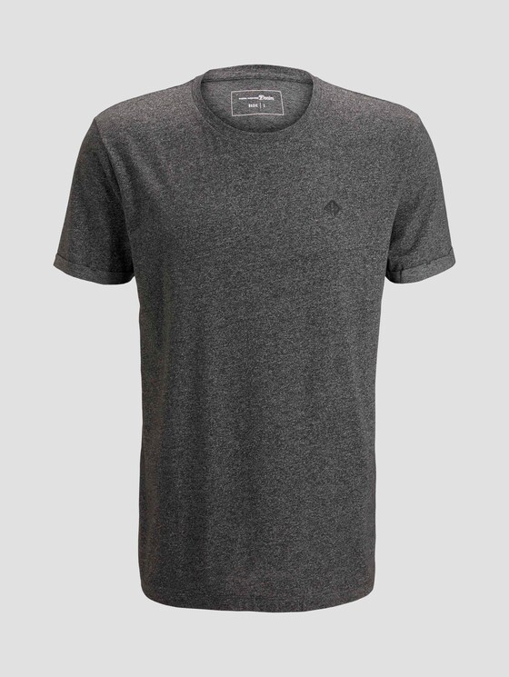 Strukturiertes T-Shirt - Männer - Black Non-Solid Strukturiertes T-Shirt - Männer - Black Non-Solid - 7 - TOM TAILOR Denim