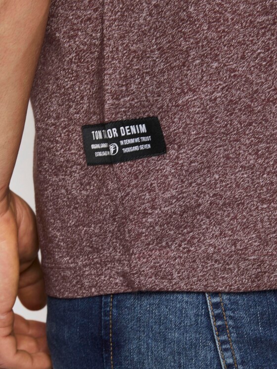 Strukturiertes T-Shirt mit Print - Männer - Decadent Bordeaux Non-Solid Strukturiertes T-Shirt mit Print - Männer - Decadent Bordeaux Non-Solid - 10 - TOM TAILOR Denim