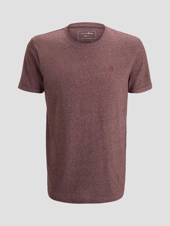 Strukturiertes T-Shirt mit Print - Männer - Decadent Bordeaux Non-Solid Strukturiertes T-Shirt mit Print - Männer - Decadent Bordeaux Non-Solid - 7 - TOM TAILOR Denim