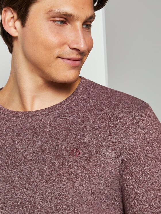 Strukturiertes T-Shirt mit Print - Männer - Decadent Bordeaux Non-Solid Strukturiertes T-Shirt mit Print - Männer - Decadent Bordeaux Non-Solid - 9 - TOM TAILOR Denim