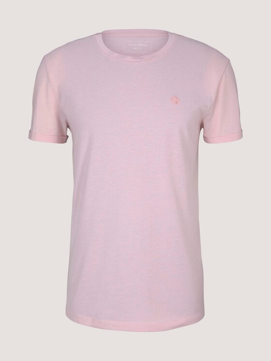 Strukturiertes T-Shirt - Männer - soft peach skin melange Strukturiertes T-Shirt - Männer - soft peach skin melange - 7 - TOM TAILOR Denim