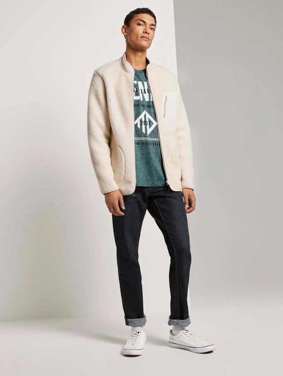 T-Shirt mit Logo Print - Männer - Deep Green Lake Non-Solid T-Shirt mit Logo Print - Männer - Deep Green Lake Non-Solid - 3 - TOM TAILOR Denim