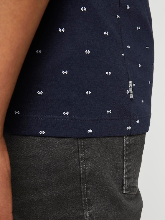 Print T-Shirt aus Organic Cotton - Männer - navy small element print Print T-Shirt aus Organic Cotton - Männer - navy small element print - 10 - TOM TAILOR Denim