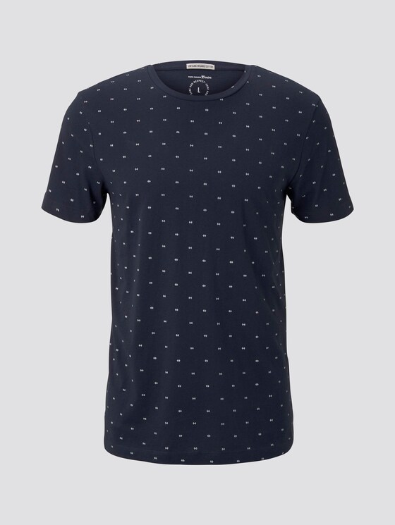 Print T-Shirt aus Organic Cotton - Männer - navy small element print Print T-Shirt aus Organic Cotton - Männer - navy small element print - 7 - TOM TAILOR Denim