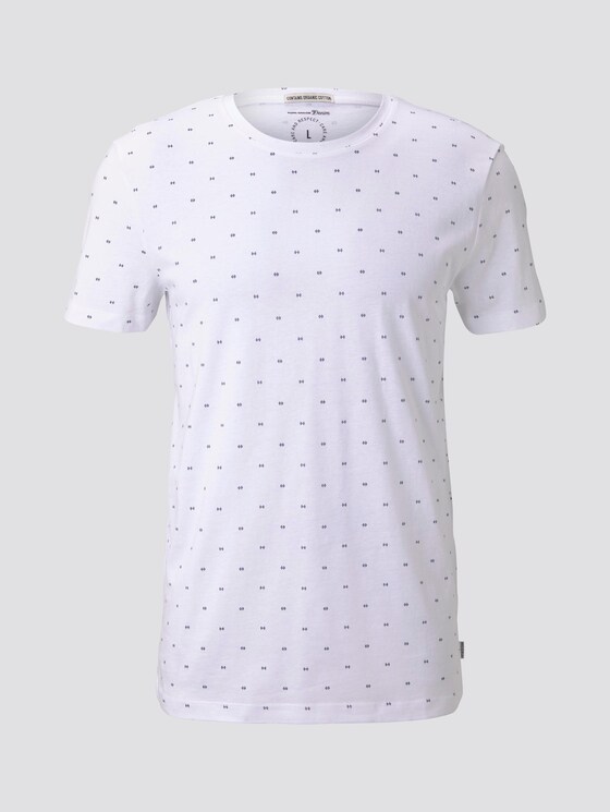 Print T-shirt - Men - white small element print Print T-shirt - Men - white small element print - 7 - TOM TAILOR Denim