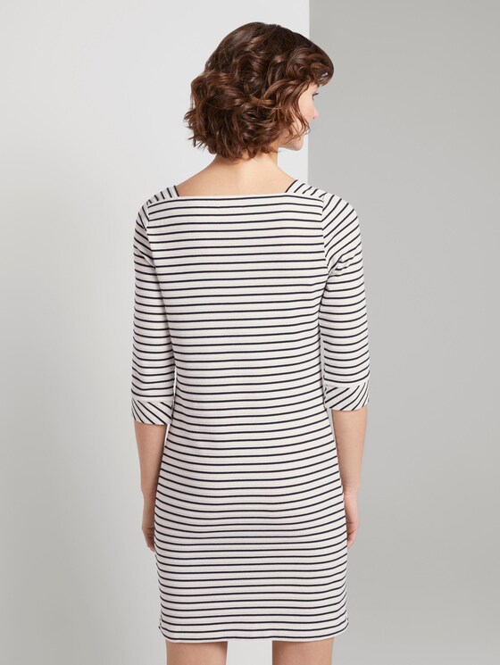 Maritimes Kleid mit Streifen - Frauen - offwhite navy stripe Maritimes Kleid mit Streifen - Frauen - offwhite navy stripe - 2 - TOM TAILOR