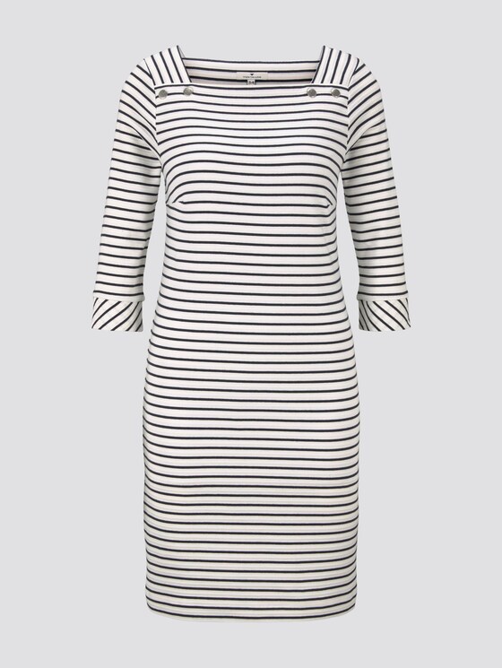 Maritimes Kleid mit Streifen - Frauen - offwhite navy stripe Maritimes Kleid mit Streifen - Frauen - offwhite navy stripe - 7 - TOM TAILOR