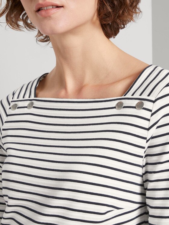 Maritimes Kleid mit Streifen - Frauen - offwhite navy stripe Maritimes Kleid mit Streifen - Frauen - offwhite navy stripe - 9 - TOM TAILOR