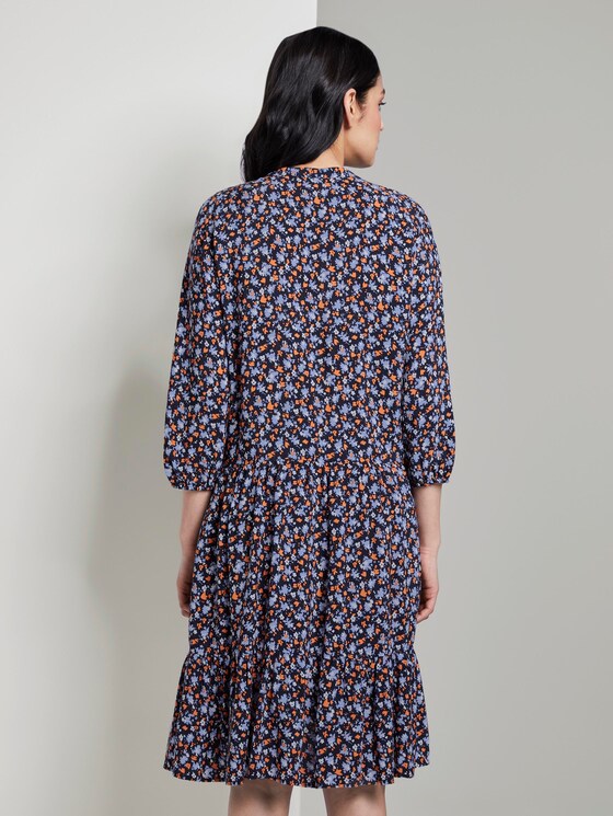 Nena & Larissa: Crepe-look dress - Women - navy floral design Nena & Larissa: Crepe-look dress - Women - navy floral design - 2 - TOM TAILOR