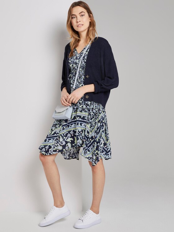 Luftiges Tuchkleid mit Musterung - Frauen - navy paisley design Luftiges Tuchkleid mit Musterung - Frauen - navy paisley design - 3 - TOM TAILOR