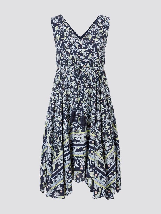 Luftiges Tuchkleid mit Musterung - Frauen - navy paisley design Luftiges Tuchkleid mit Musterung - Frauen - navy paisley design - 7 - TOM TAILOR