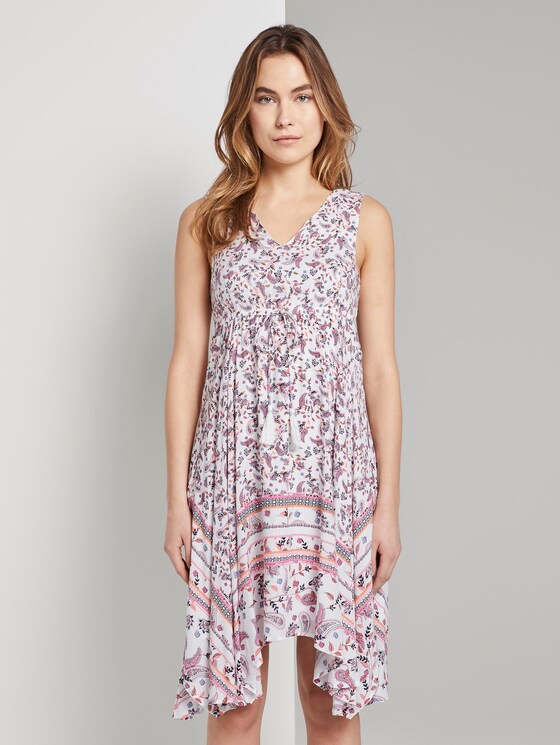 Luftiges Tuchkleid mit Musterung - Frauen - offwhite paisley design Luftiges Tuchkleid mit Musterung - Frauen - offwhite paisley design - 1 - TOM TAILOR