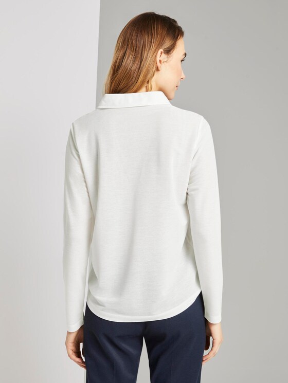 fijn polohemd - Vrouwen - Whisper White fijn polohemd - Vrouwen - Whisper White - 2 - TOM TAILOR