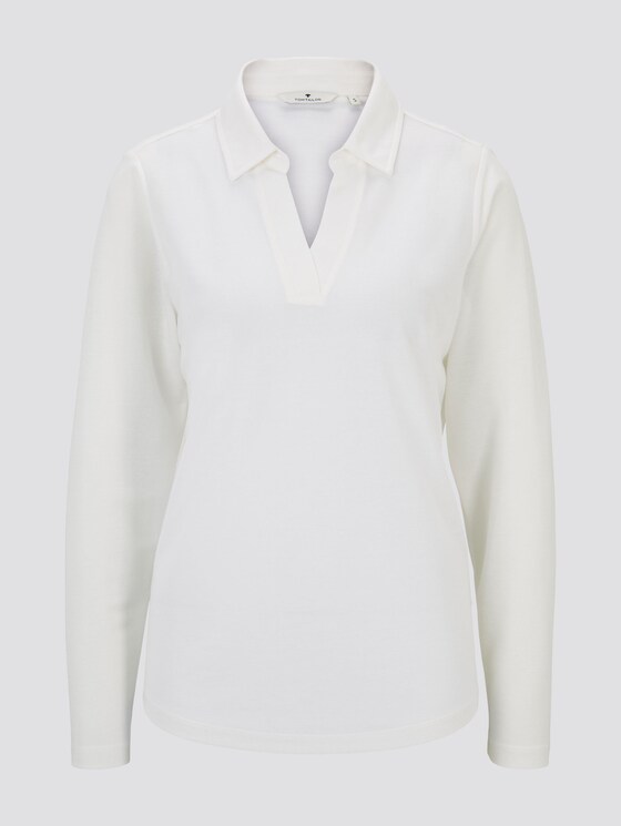 fijn polohemd - Vrouwen - Whisper White fijn polohemd - Vrouwen - Whisper White - 7 - TOM TAILOR