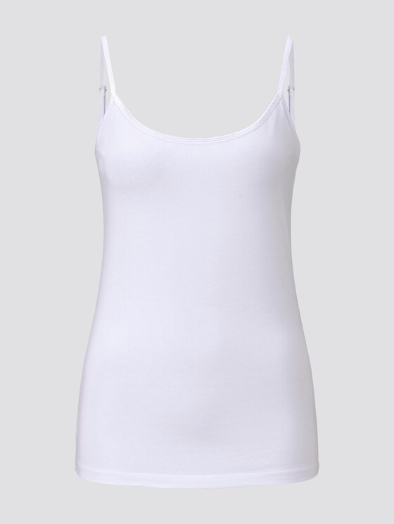 Basic Top mit verstellbaren Spaghetti-Trägern - Frauen - White Basic Top mit verstellbaren Spaghetti-Trägern - Frauen - White - 7 - Mine to five