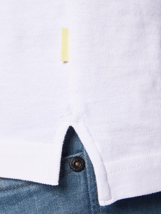 Strukturiertes Pique Poloshirt - Männer - White Strukturiertes Pique Poloshirt - Männer - White - 10 - TOM TAILOR Denim