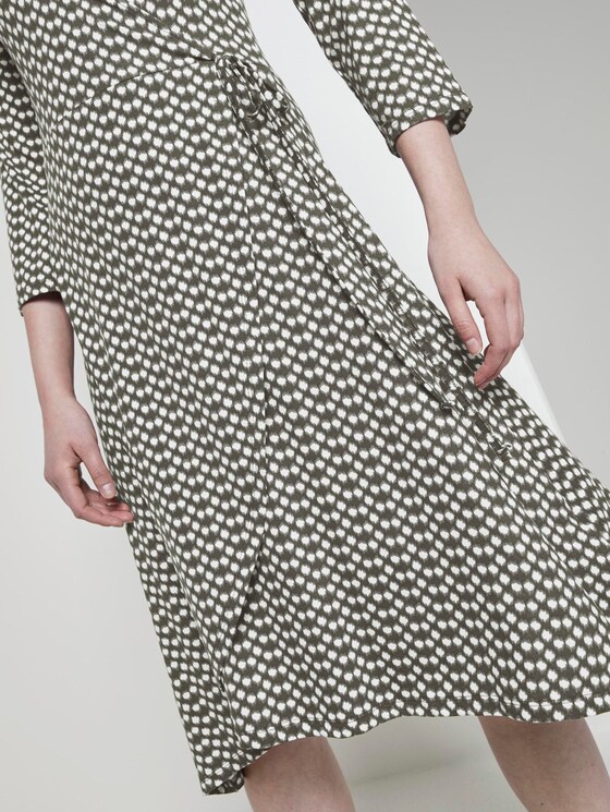 Patterned jersey wrap dress - Women - khaki dot design Patterned jersey wrap dress - Women - khaki dot design - 10 - TOM TAILOR