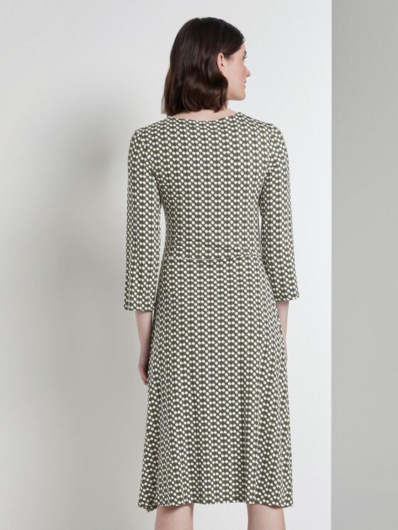 Patterned jersey wrap dress - Women - khaki dot design Patterned jersey wrap dress - Women - khaki dot design - 2 - TOM TAILOR