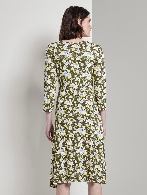 Gemustertes Jersey-Wickelkleid - Frauen - small khaki floral design Gemustertes Jersey-Wickelkleid - Frauen - small khaki floral design - 2 - TOM TAILOR