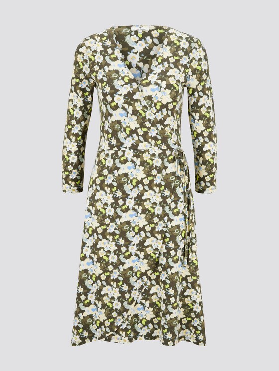 Gemustertes Jersey-Wickelkleid - Frauen - small khaki floral design Gemustertes Jersey-Wickelkleid - Frauen - small khaki floral design - 7 - TOM TAILOR