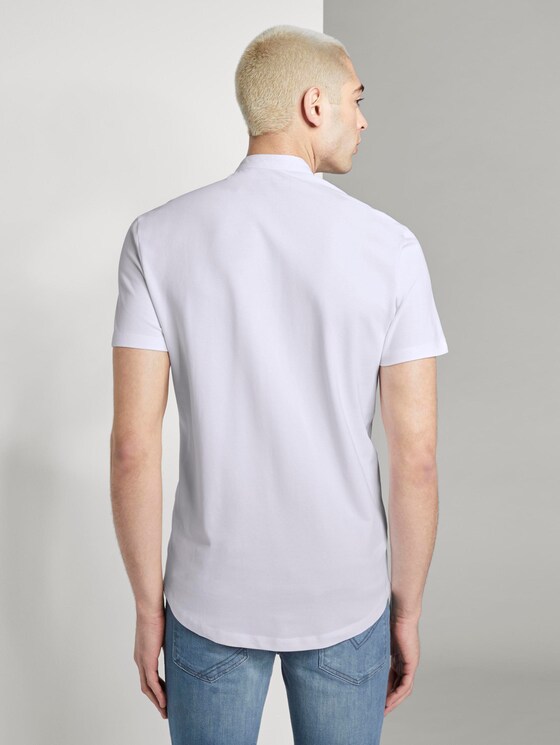 Basic Kurzarmhemd mit Mao-Kragen - Männer - White Basic Kurzarmhemd mit Mao-Kragen - Männer - White - 2 - TOM TAILOR Denim