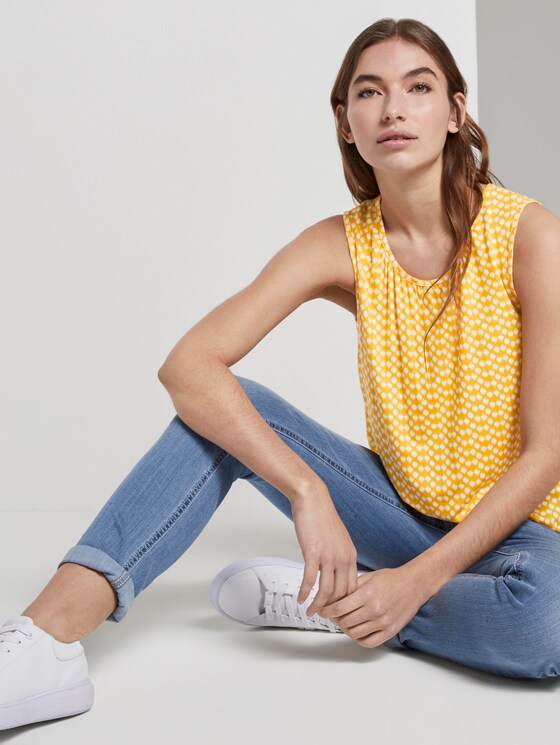 Fließendes Jersey-Top - Frauen - yellow dot design Fließendes Jersey-Top - Frauen - yellow dot design - 5 - TOM TAILOR
