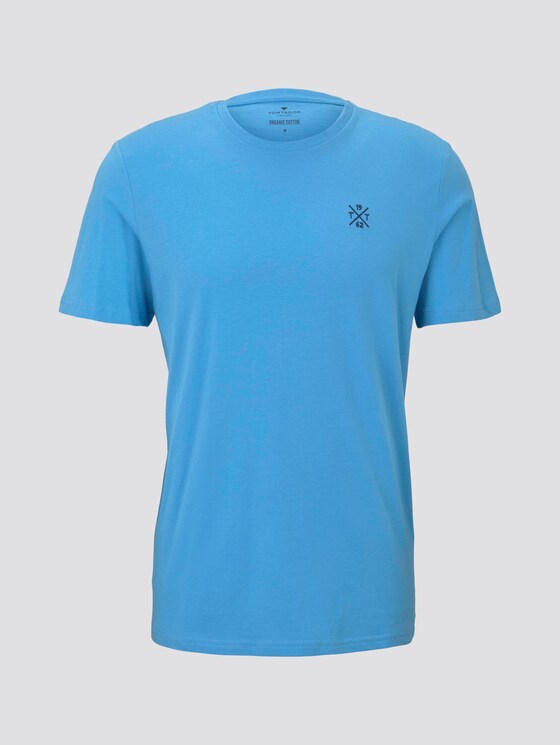 Basic T-Shirt mit Logo-Stickerei - Männer - soft cloud blue Basic T-Shirt mit Logo-Stickerei - Männer - soft cloud blue - 7 - TOM TAILOR