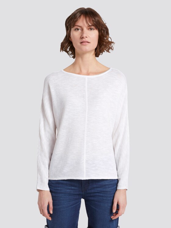Strukturierter Strickpullover - Frauen - Whisper White Strukturierter Strickpullover - Frauen - Whisper White - 1 - TOM TAILOR