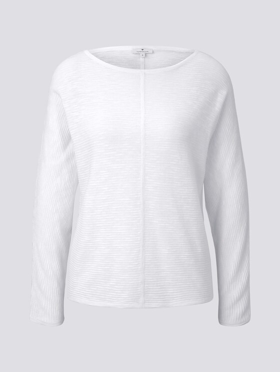 Strukturierter Strickpullover - Frauen - Whisper White Strukturierter Strickpullover - Frauen - Whisper White - 7 - TOM TAILOR