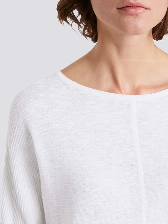 Strukturierter Strickpullover - Frauen - Whisper White Strukturierter Strickpullover - Frauen - Whisper White - 9 - TOM TAILOR