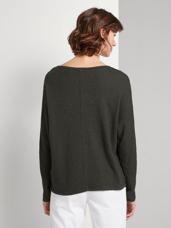 Strukturierter Strickpullover - Frauen - Woodland Green Strukturierter Strickpullover - Frauen - Woodland Green - 2 - TOM TAILOR