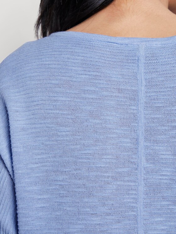 Strukturierter Strickpullover - Frauen - Parisienne Blue Strukturierter Strickpullover - Frauen - Parisienne Blue - 10 - TOM TAILOR