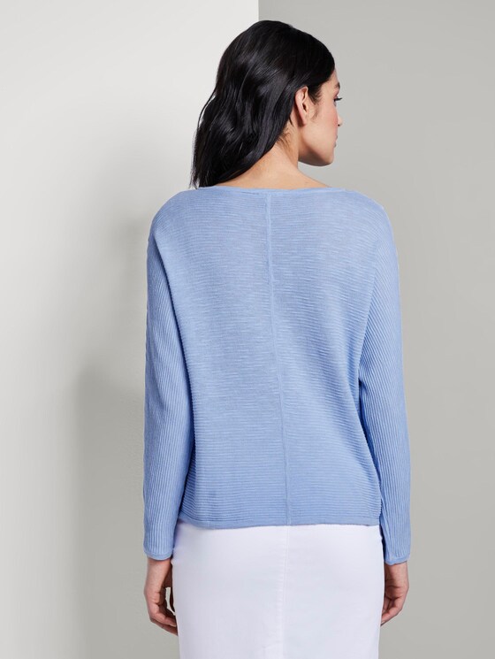 Strukturierter Strickpullover - Frauen - Parisienne Blue Strukturierter Strickpullover - Frauen - Parisienne Blue - 2 - TOM TAILOR