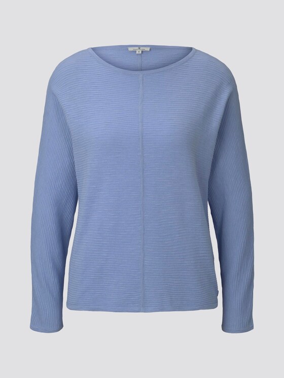 Strukturierter Strickpullover - Frauen - Parisienne Blue Strukturierter Strickpullover - Frauen - Parisienne Blue - 7 - TOM TAILOR