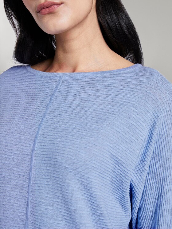 Strukturierter Strickpullover - Frauen - Parisienne Blue Strukturierter Strickpullover - Frauen - Parisienne Blue - 9 - TOM TAILOR