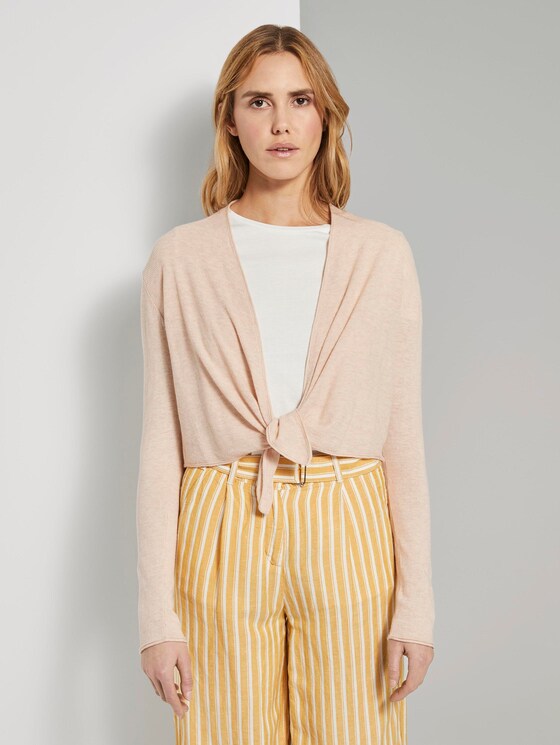 Strukturierter Bolero zum Knoten - Frauen - silky vanilla melange Strukturierter Bolero zum Knoten - Frauen - silky vanilla melange - 1 - TOM TAILOR