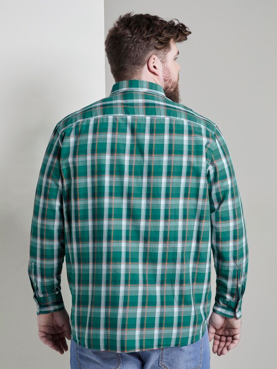 Checked shirt - Men - green base colourful check Checked shirt - Men - green base colourful check - 2 - Men Plus