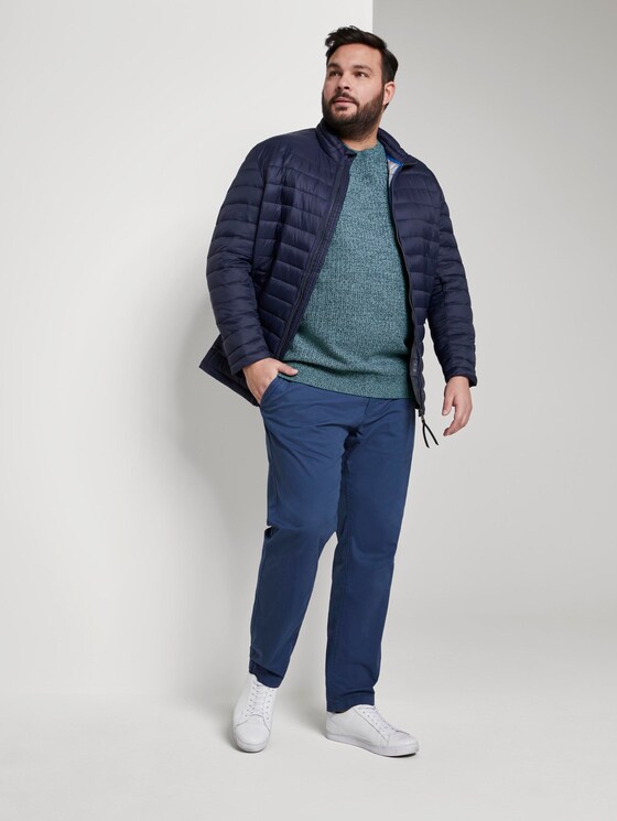 Strukturierter Strickpullover - Männer - green white structure Strukturierter Strickpullover - Männer - green white structure - 3 - Men Plus