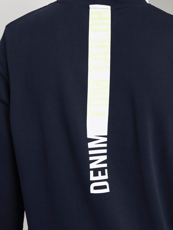Hoodie mit Schrift-Print - Männer - Sky Captain Blue Hoodie mit Schrift-Print - Männer - Sky Captain Blue - 10 - TOM TAILOR Denim