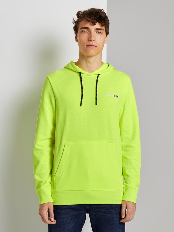 Hoodie mit Schrift-Print - Männer - neon green Hoodie mit Schrift-Print - Männer - neon green - 1 - TOM TAILOR Denim