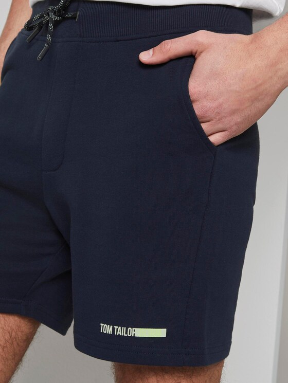 Cotton sweat shorts - Men - Sky Captain Blue Cotton sweat shorts - Men - Sky Captain Blue - 9 - TOM TAILOR Denim