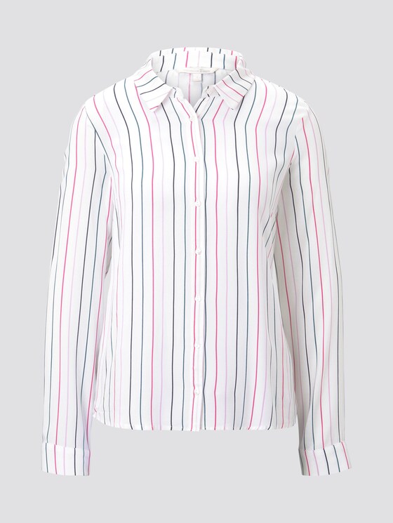 Gemusterte Hemdbluse - Frauen - colored vertical stripe white Gemusterte Hemdbluse - Frauen - colored vertical stripe white - 7 - TOM TAILOR Denim