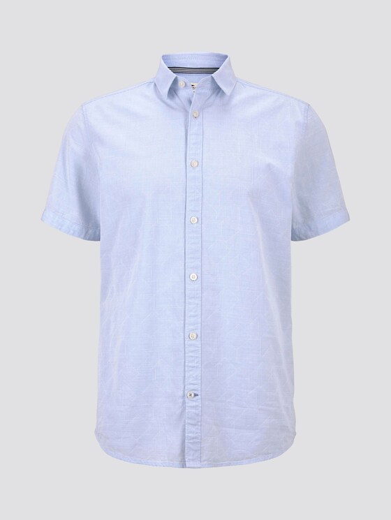 Kurzarmhemd mit Strukturmuster - Männer - light blue stripe white dobby Kurzarmhemd mit Strukturmuster - Männer - light blue stripe white dobby - 7 - TOM TAILOR