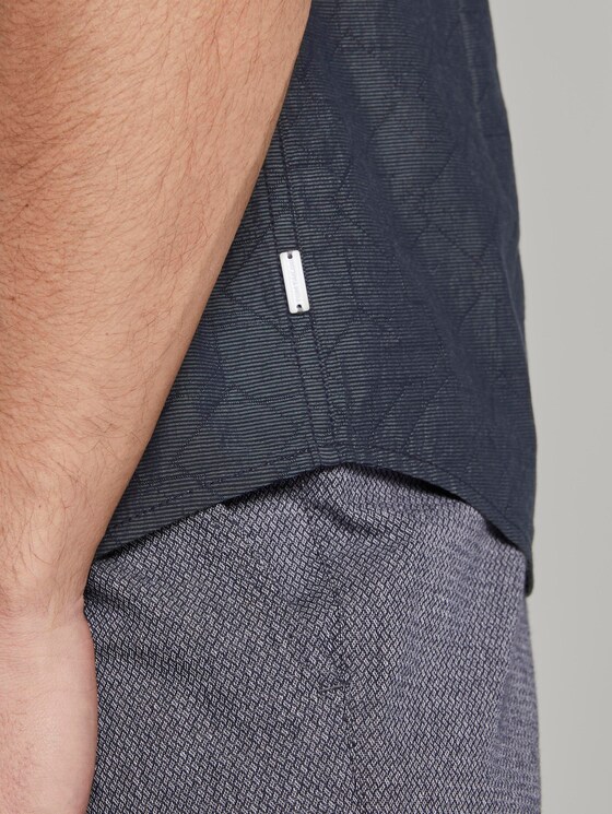 Kurzarmhemd mit Strukturmuster - Männer - navy stripe with dobby Kurzarmhemd mit Strukturmuster - Männer - navy stripe with dobby - 10 - TOM TAILOR